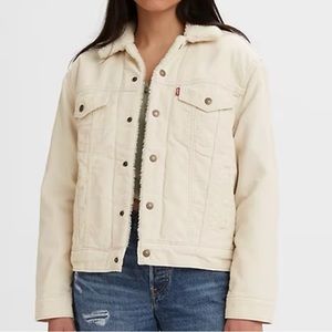 Oversized Original Trucker Jacket - White Sherpa-lined Jean Jacket